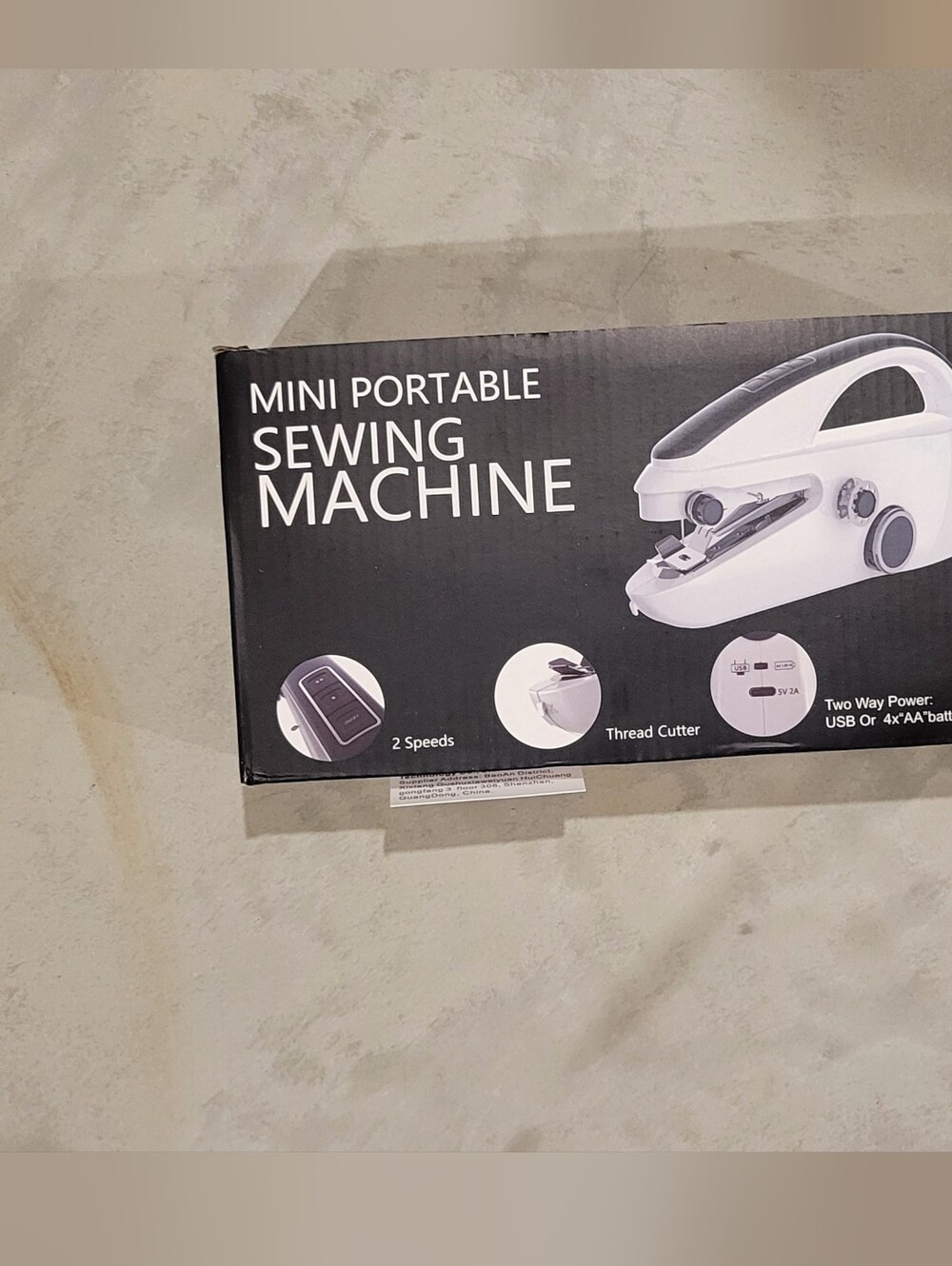Mini Portable Sewing Machine - White Compact Handheld Stitcher